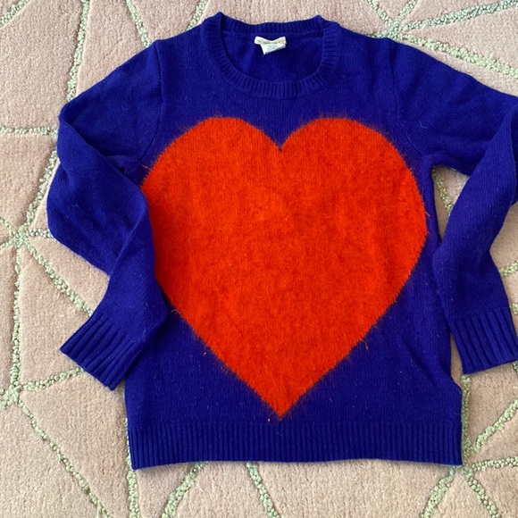 Crewcuts beautiful Purple Heart sweater sz 12 - Picture 1 of 4